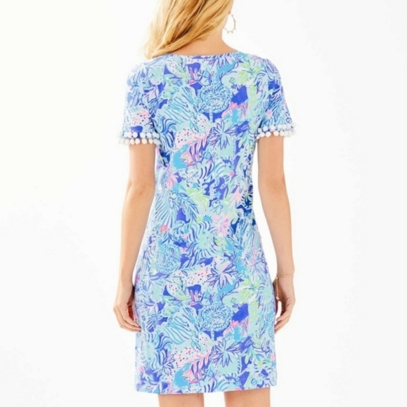 Lilly Pulitzer Tropical Blue and Pink Mini Dress - Picture 3 of 7